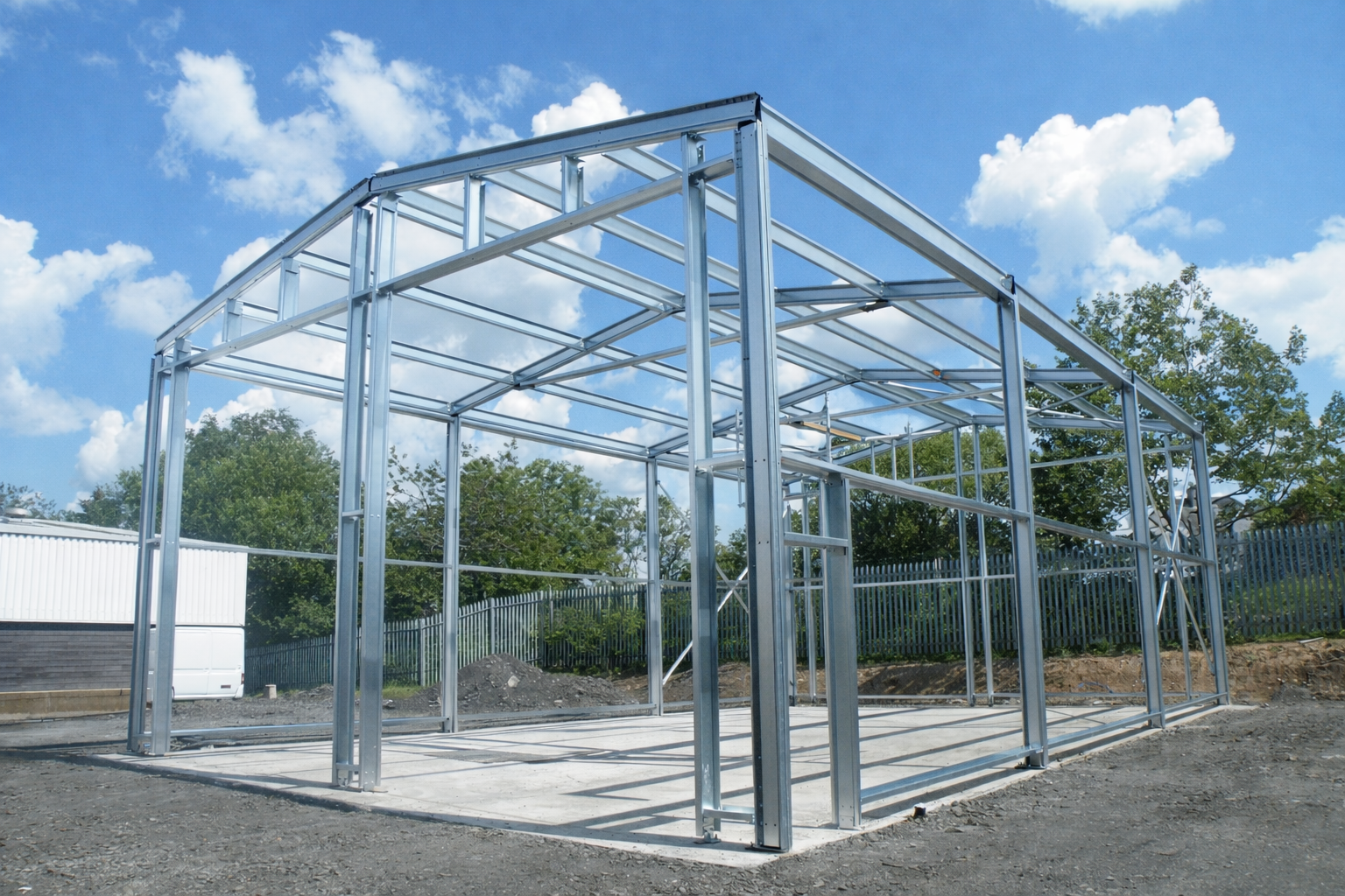 Steel framework installation showcase 1